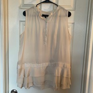 Cream Sleeveless Blouse